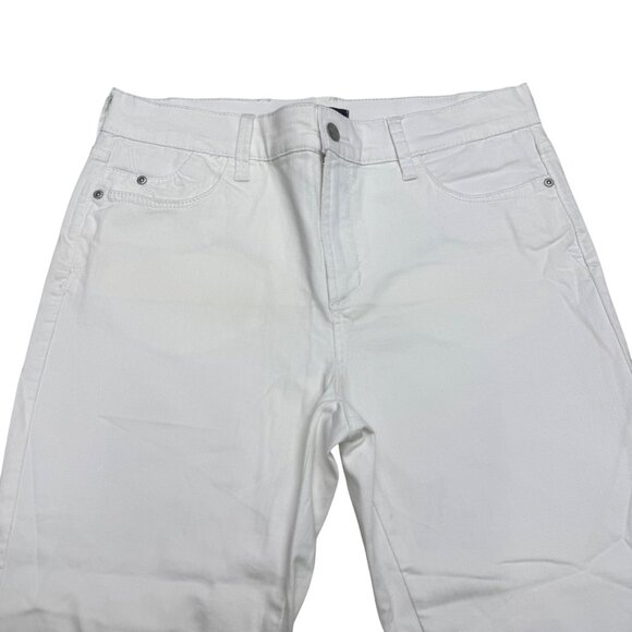 NYDJ Lift X Tuck Women's Crop White Denim Pants, Size 12 NWOT - Picture 3 of 11